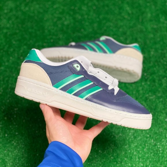 adidas Other - Adidas Rivalry Low Top Mens Casual Sneaker Shoes Blue Green FZ6326 NEW Multi Sz